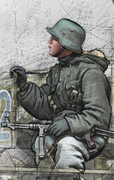 German WW2 soldier panzergrenadier