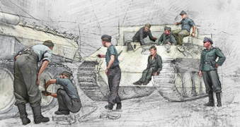 Panzer maintenance crew