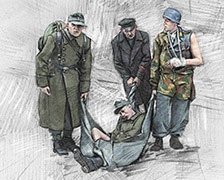 Wounded Comrade German POWs 1945